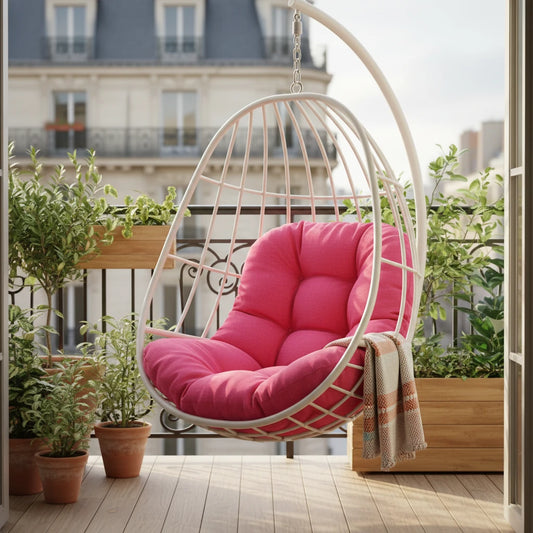 Coussin Rond Épais Ø50cm — Compatible Chaise Œuf - vue principale