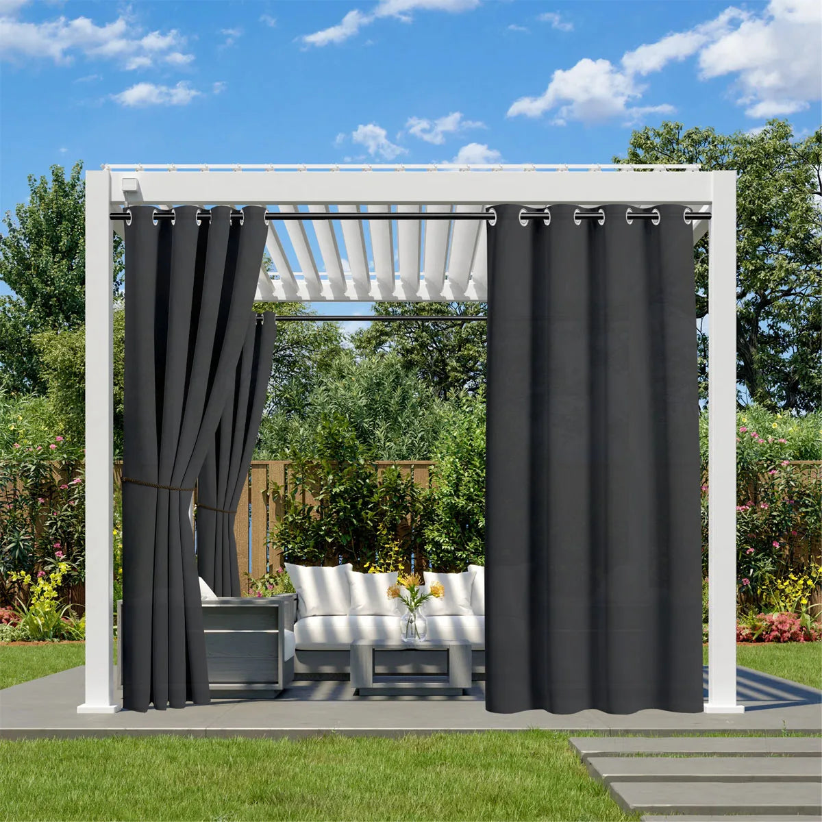 Rideau Outdoor Imperméable à Œillets — Plusieurs Tailles - vue principale