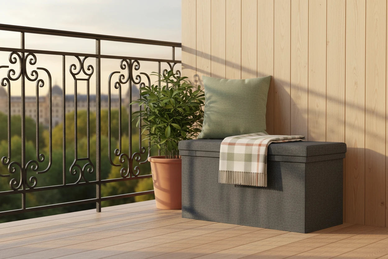 Banc Coffre Pliant 80L — Assise + Rangement Caché - vue principale
