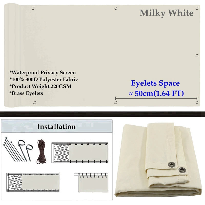 Brise-Vue Polyester Imperméable Multi-Couleurs — 5 Coloris - dimensions