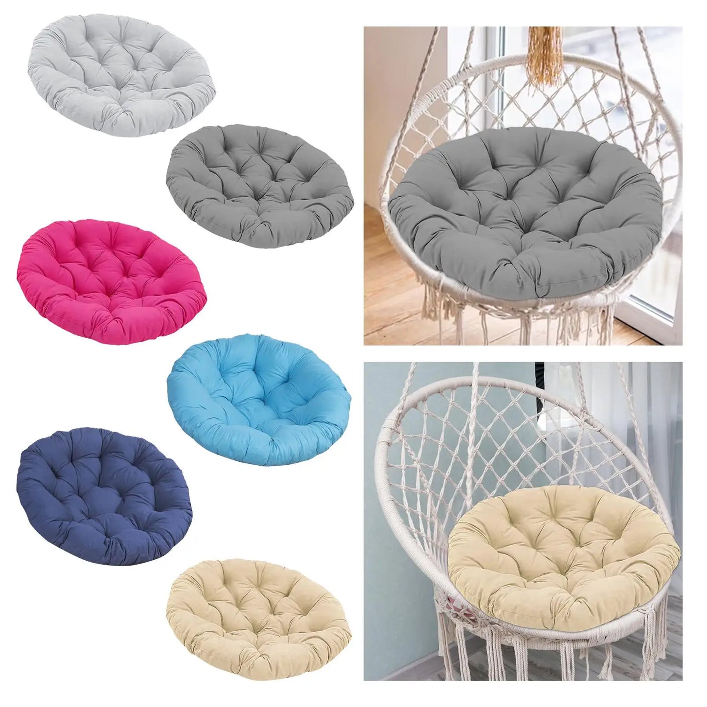 Coussin Rond Épais Ø50cm — Compatible Chaise Œuf - photo 3