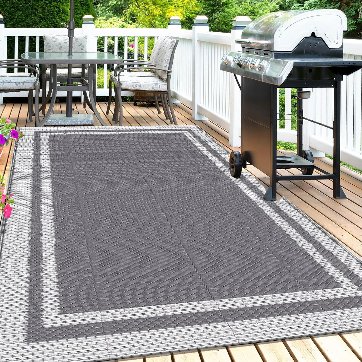 Tapis Extérieur XL avec Piquets — Style Boho Outdoor - dimensions