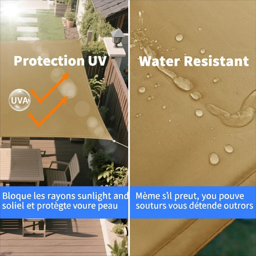 Voile d'Ombrage Triangle 98% Anti-UV — Multi-Tailles - vue détaillée