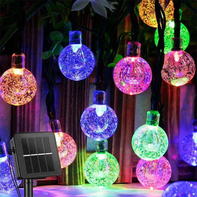 Guirlande Solaire 200 LEDs Globes Cristal Étoilés - photo 8