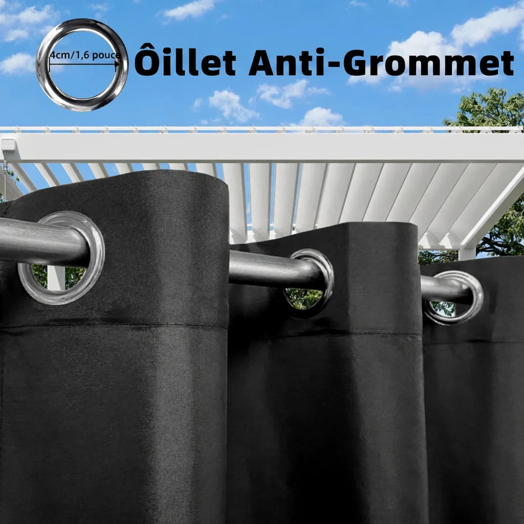 Rideau Outdoor Imperméable à Œillets — Plusieurs Tailles - vue détaillée