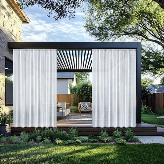 Voilage Extérieur Imperméable — Brise-Vue Élégant - vue principale