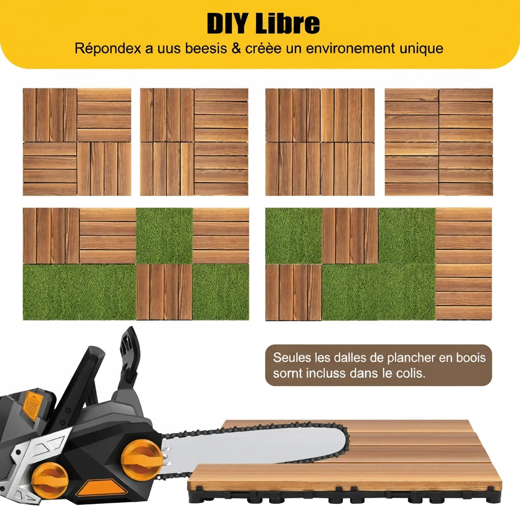 Dalles Acacia Massif Mosaïque — Pack 36 Premium - photo 5