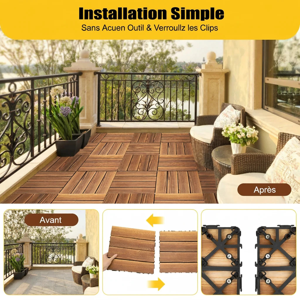 Dalles Acacia Massif Mosaïque — Pack 36 Premium - photo 4