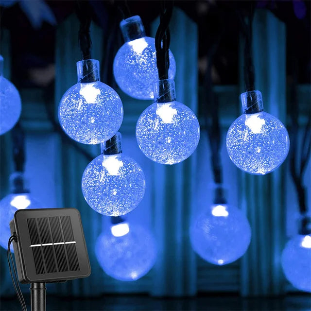 Guirlande Solaire 200 LEDs Globes Cristal Étoilés - photo 7