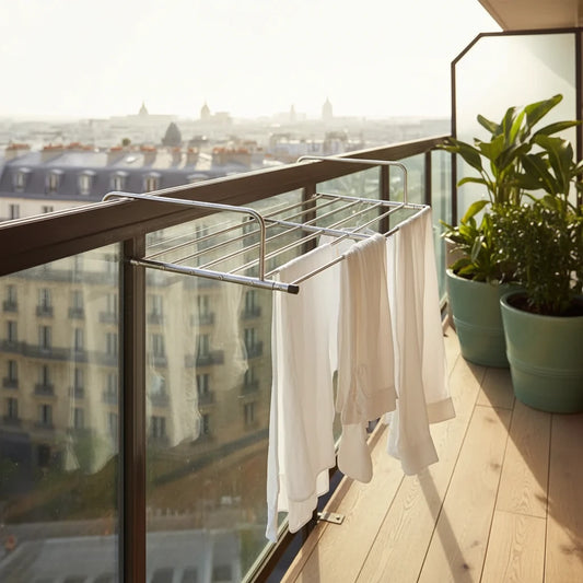 Étendoir Inox Télescopique pour Balcon — Pliable - vue principale
