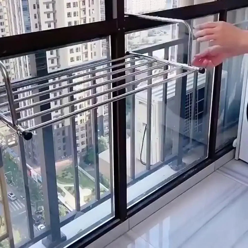 Étendoir Inox Télescopique pour Balcon — Pliable - photo 4