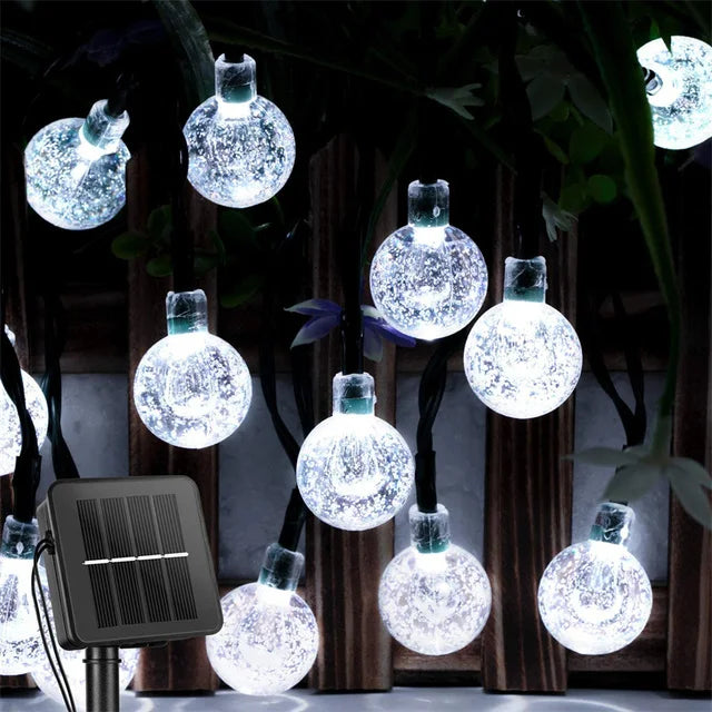 Guirlande Solaire 200 LEDs Globes Cristal Étoilés - photo 9