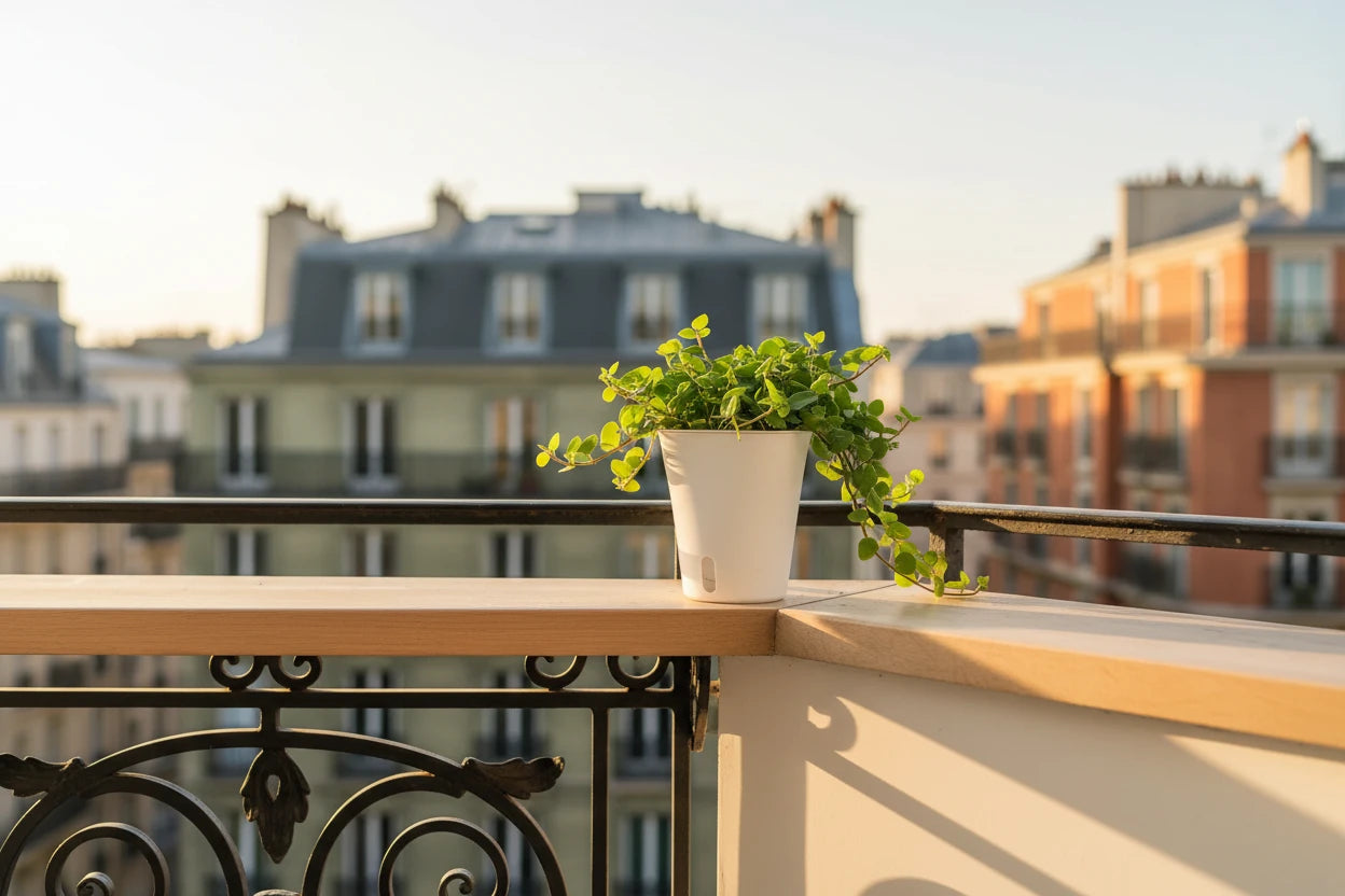 Pot Auto-Arrosant Compact — Plante Heureuse Sans Effort - vue principale